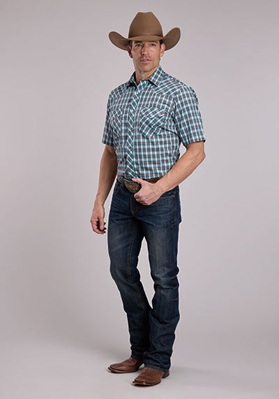 Roper Men's Plaid Short Sleeve Shirt