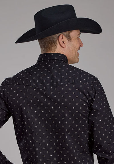 Roper Men's Broken Diamonds Print Western Shirt