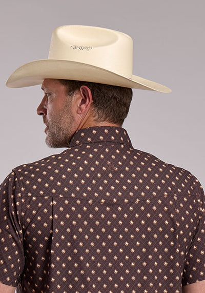 Roper Men's Western Argyle Print Shirt