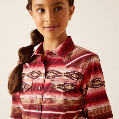 Ariat Girl's Serape Stripe Western Shirt