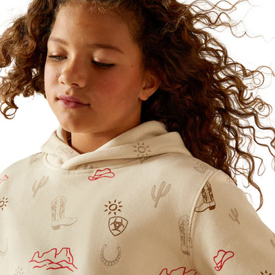 Ariat Girl's Western Stamps Hoodie