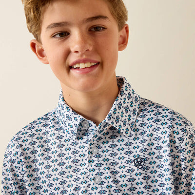 Ariat Boy's All Over Print Polo Shirt
