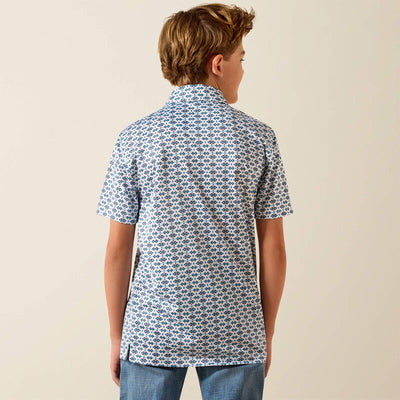Ariat Boy's All Over Print Polo Shirt