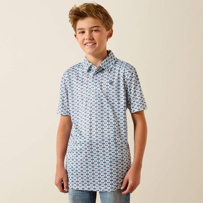 Ariat Boy's All Over Print Polo Shirt