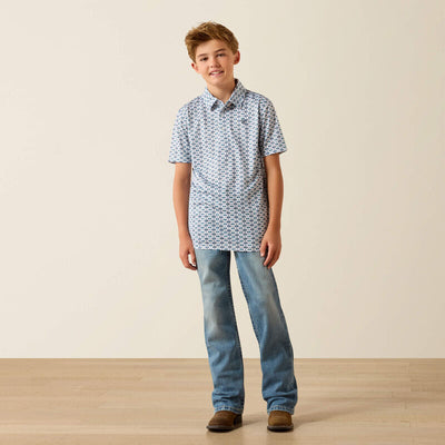 Ariat Boy's All Over Print Polo Shirt