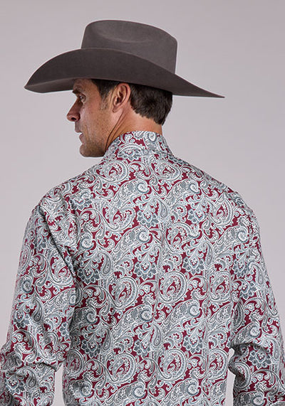 Stetson Men's Paisley Print Western Shirt