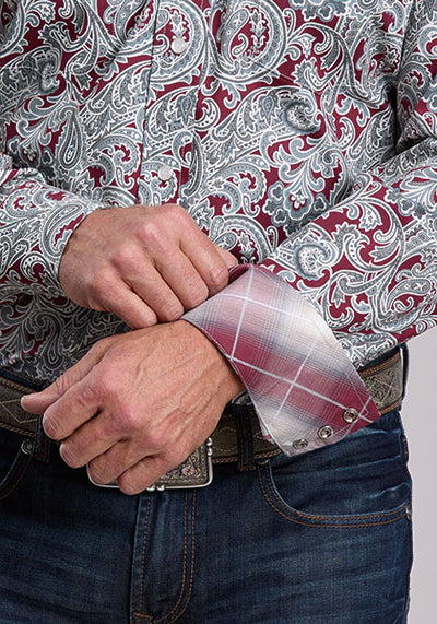 Stetson Men's Paisley Print Western Shirt