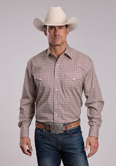 Stetson Men's Diamond Geo Print Shirt