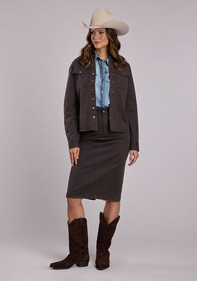 Stetson Women's Denim Blouse with Embroidery