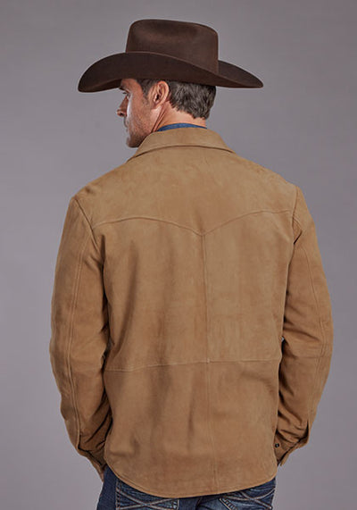 Stetson Men's Novelty Suede Leather Shirt Jacket