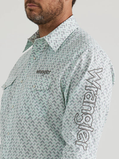 Wrangler Men's Aqua Print Shirt