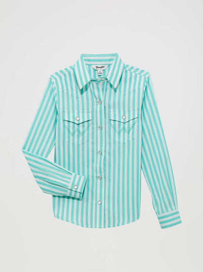 Wrangler Girl's Striped Western Shirt