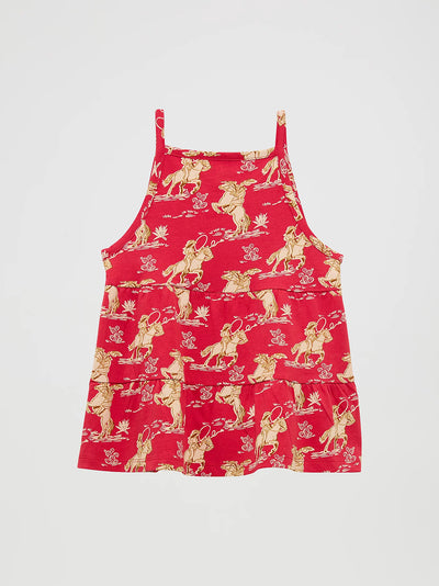 Wrangler Girl's Cowgirl Tiered Knit Tank