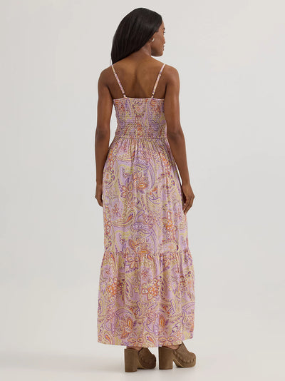 Wrangler Women's Smocked Bodice Maxi Dress
