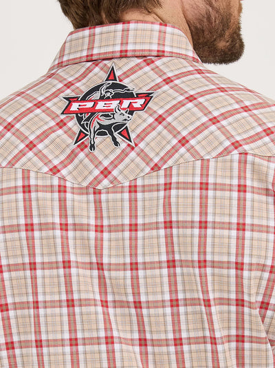 Wrangler Men's PBR Logo Western Shirt
