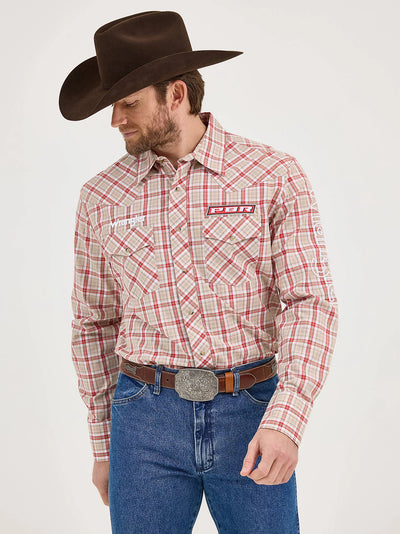 Wrangler Men's PBR Logo Western Shirt