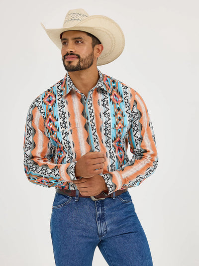 Wrangler Men's Checotah Printed Western Shirt
