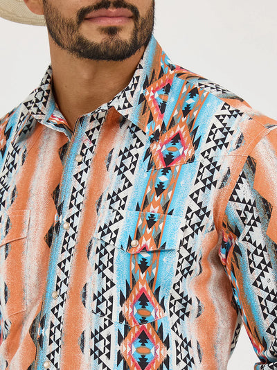Wrangler Men's Checotah Printed Western Shirt