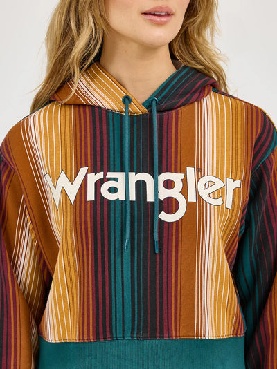 Wrangler Women's Striped Serape Cropped Hoodie