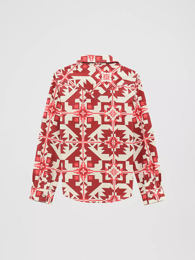 Wrangler Girl's Geo Print Western Shirt