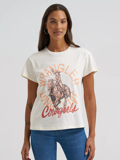 Wrangler Women's Faded Cowgirl Retro Regular Fit Tee
