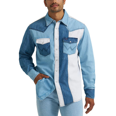 Wrangler Men's Vintage Inspired Indigo Shirt