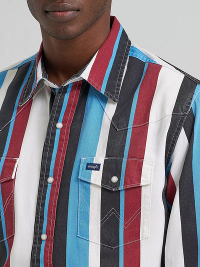 Wrangler Men's Vintage-Inspired Brushpopper Shirt
