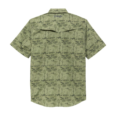 Wrangler Men's Performance Olivine Print Shirt