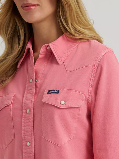 Wrangler Women's Colorwash Western Shirt