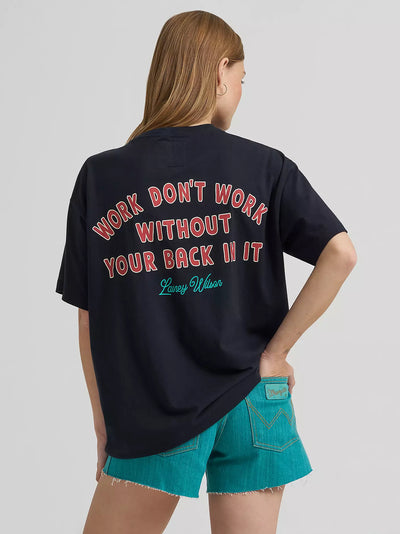 Wrangler X Women's Lainey Wilson Work Don't Work Oversized Tee