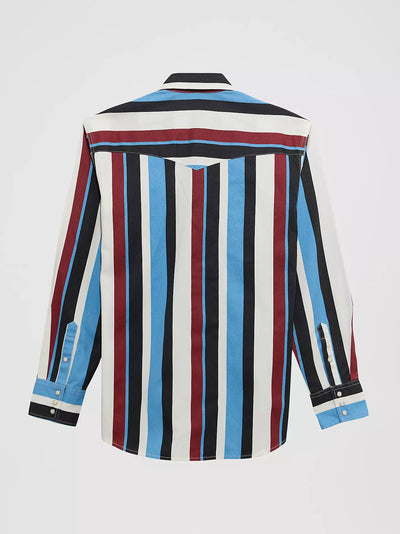 Wrangler Boy's Striped Brushpopper Western Shirt