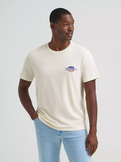 Wrangler Men's American Flag Pole Back Graphic T-Shirt