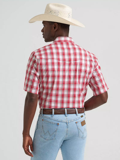 Wrangler Men's Wrinkle Resist Western Snap Plaid Shirt