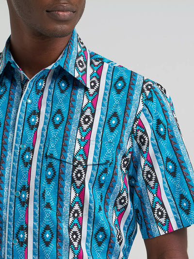 Wrangler Men's Checotah Short Sleeve Western Shirt