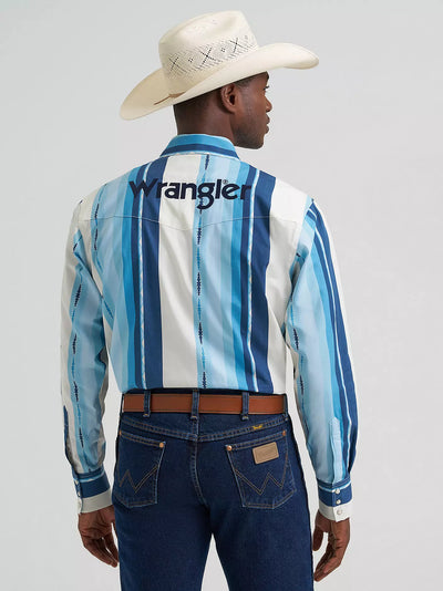 Wrangler Men's Logo Striped Shirt