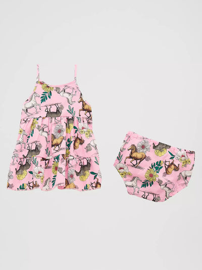 Wrangler Little Girl's Printed Tiered Dress