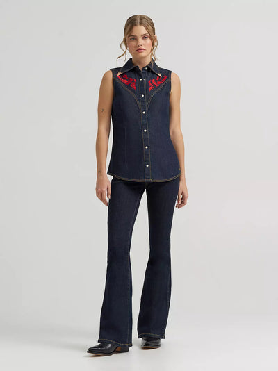 Wrangler X Lainey Wilson Embroidered Sleeveless Shirt