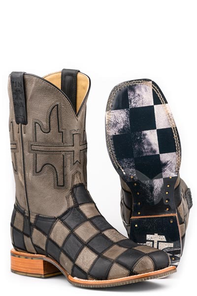 Tin Haul Men's Checkerboard Sole Western Boot