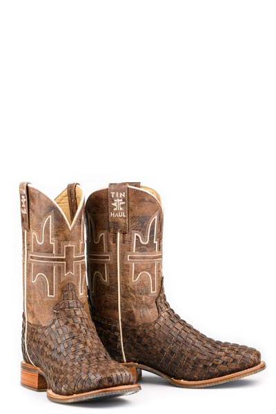 Tin Haul Men's Bone Dry Sole Square Toe Western Boot