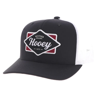 Hooey "Diamond" Black & White Cap with Patch