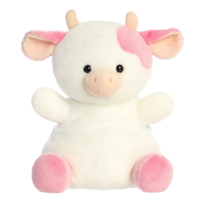 Aurora - Palm Pals - "Belle Strawberry Cow" Stuffed Animal