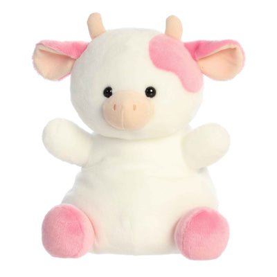 Aurora - Palm Pals - "Belle Strawberry Cow" Stuffed Animal