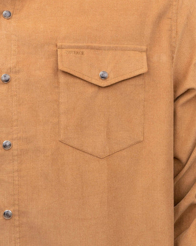 Outback Trading Men's Bryce Corduroy Shirt - Khaki