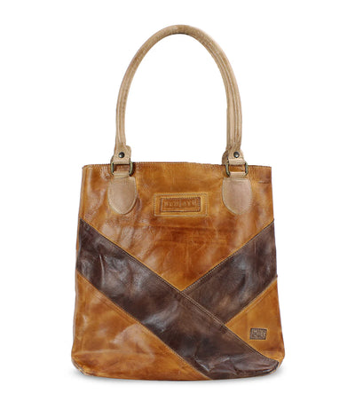 Bed Stu "Italic" Shoulder Tote Bag - Cafe Latte Rustic