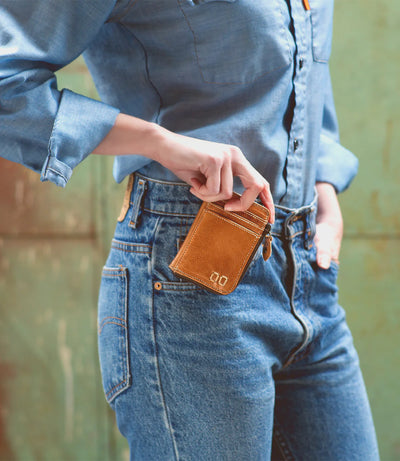 Bed Stu "Carrie" Compact Leather Wallet - Tan Rustic