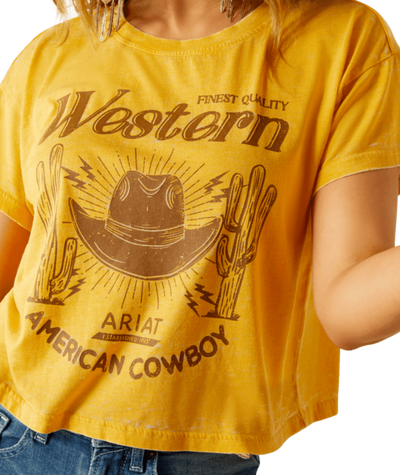 Ariat Women's Gold Rush Graphic Crop Tee