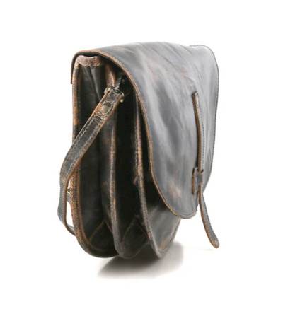 Bed Stu "Sequoia" Full Grain Leather Handbag - Black Lux