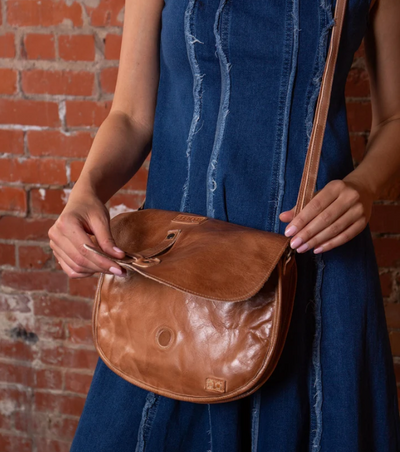 Bed Stu "Sequoia" Full Grain Leather Handbag - Tan Rustic