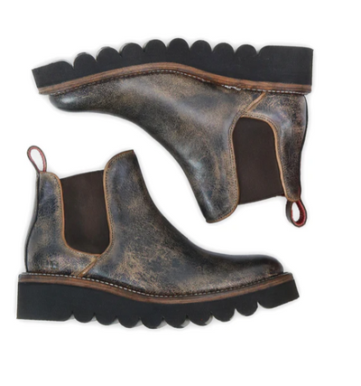 Bed Stu "Novel II" Black Lux Tan Rustic Boot