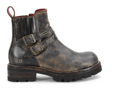 Bed Stu "Daring" Black Lux Ankle Boot